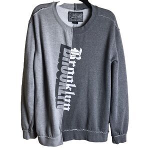 Brooklyn Cloth  Men’s Dark Gray/Light Gray  Long Sleeve Sweatshirt Size XL